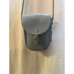 Minimalist Light Blue Crossbody Bag – Small Structured Phone Purse – 8” x 5.5”